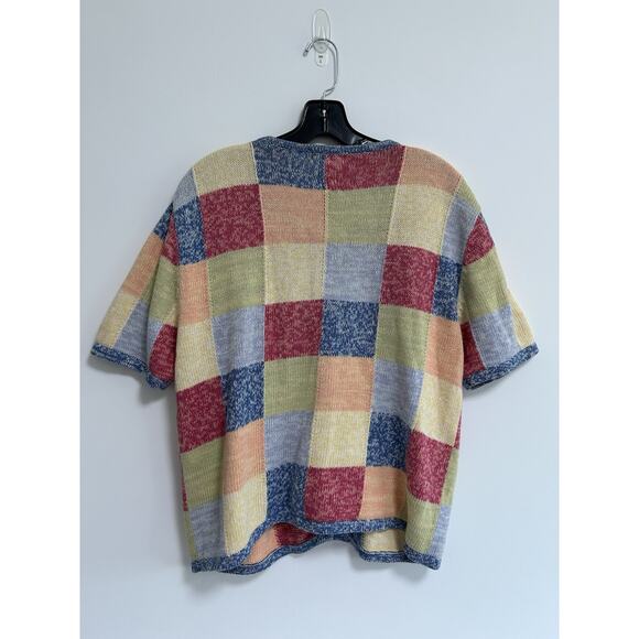 Christopher & Banks Size Medium Patchwork Sweater Cardigan Cottage Vintage - Picture 5 of 9